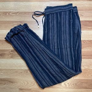 Ellen Tracy linen striped pants